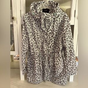J. Crew Leopard Print water proof rain jacket